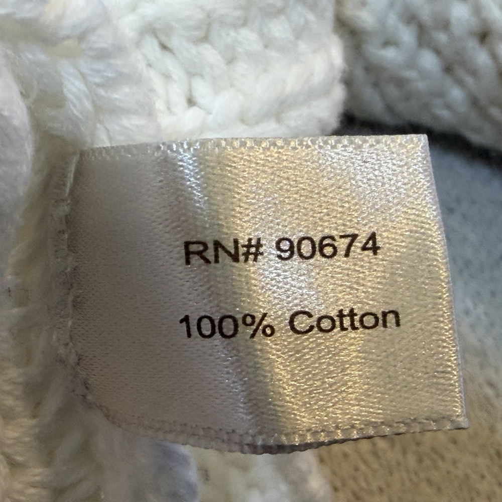 Boston Proper Crop Pullover Sweater Womens Size Small White Ribbed Long Sleeve - Picture 7 of 8